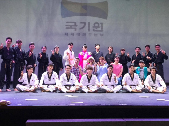 Harry with the Kukkiwon Demo Team