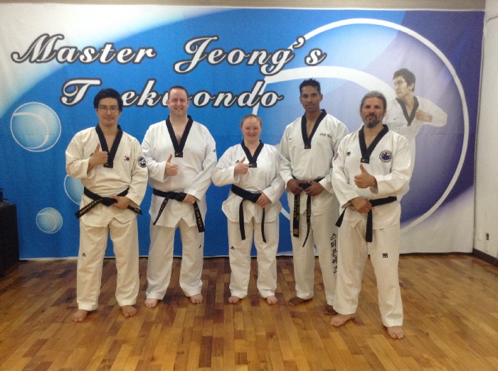 With Master Jeong, In-choul at his dojang in Bucheon