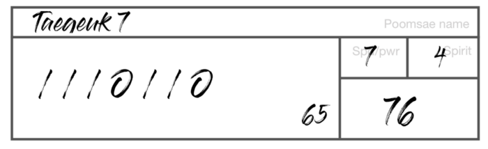 Grading sheet example